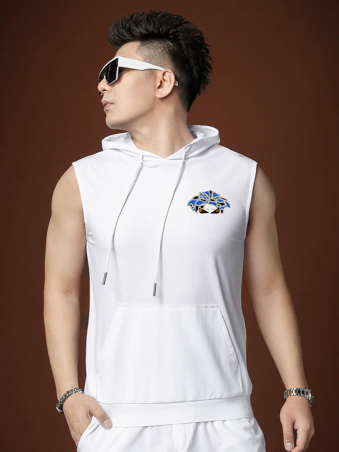 European Station 2025 Summer New Arrival Trendy Hooded Vest Men s Sleeveless T-Shirt Waistcoat Summer Wear Casual Sports Men s Clothing 4XL белый
European Station 2025 Summer New Arrival Trendy Hooded Vest Men s Sleeveless T-Shirt Waistcoat Summer Wear Casual Sports Men s Clothing 4XL белый