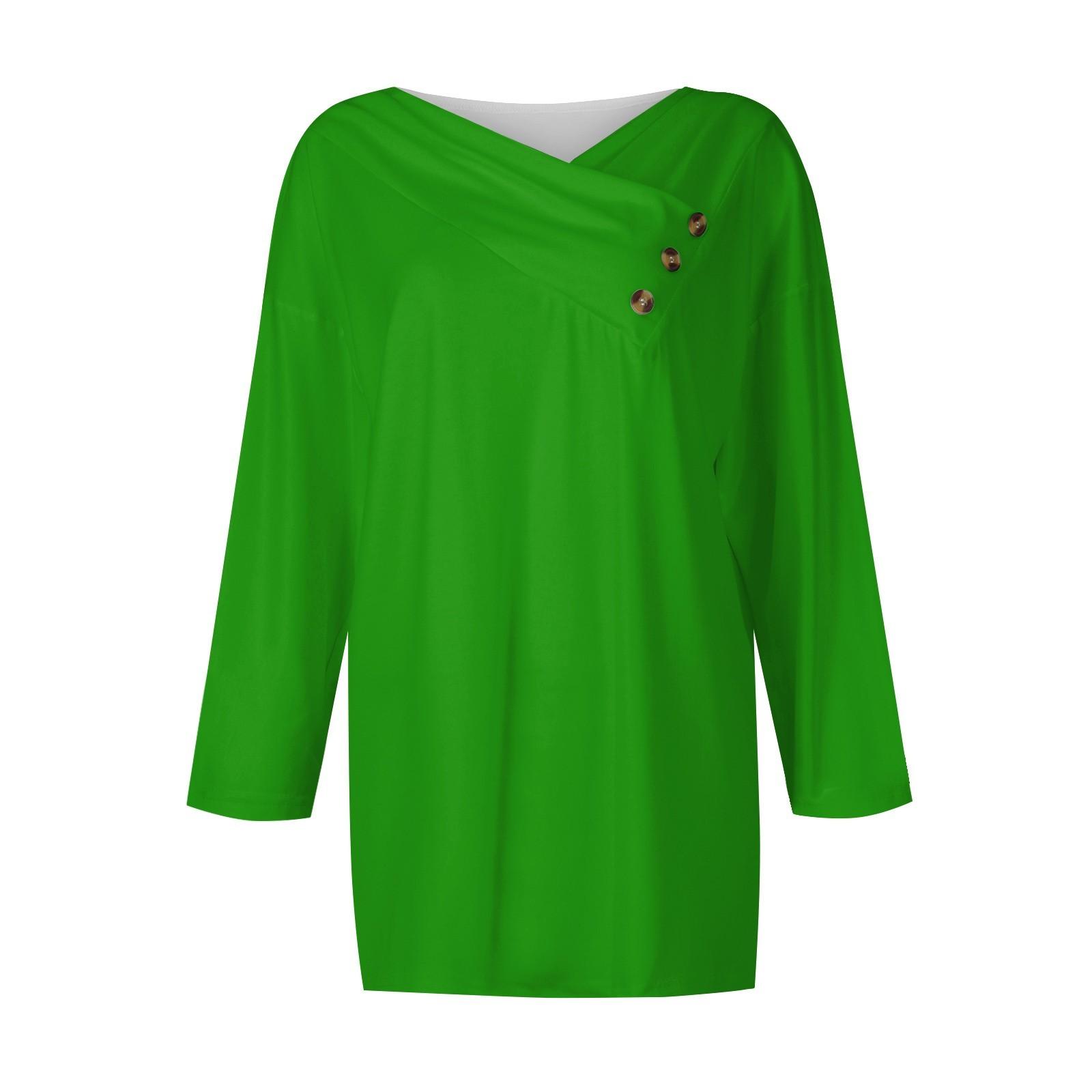 Жіночі топи Повсякденні ґудзики Сорочка з рукавами 3/4 з принтом Модні блузки в стилі печворк Трійники XL зелений
Жіночі топи Повсякденні ґудзики Сорочка з рукавами 3/4 з принтом Модні блузки в стилі печворк Трійники XL зелений