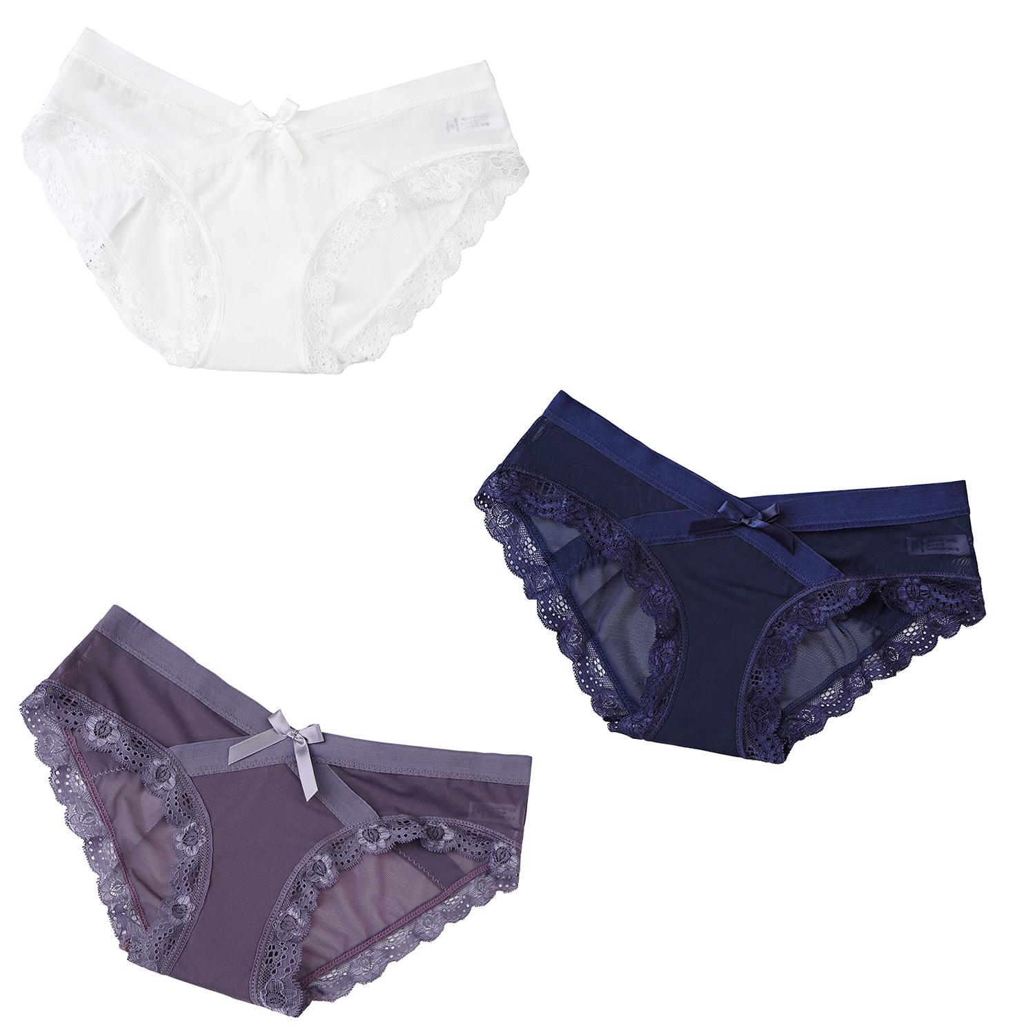 Женские трусики 3 шт. в упаковке с кружевным бантом, с низкой посадкой, тонкие трусы из хлопка, повседневное нижнее белье XL белый/тёмно-синий
Женские трусики 3 шт. в упаковке с кружевным бантом, с низкой посадкой, тонкие трусы из хлопка, повседневное нижнее белье XL белый/тёмно-синий