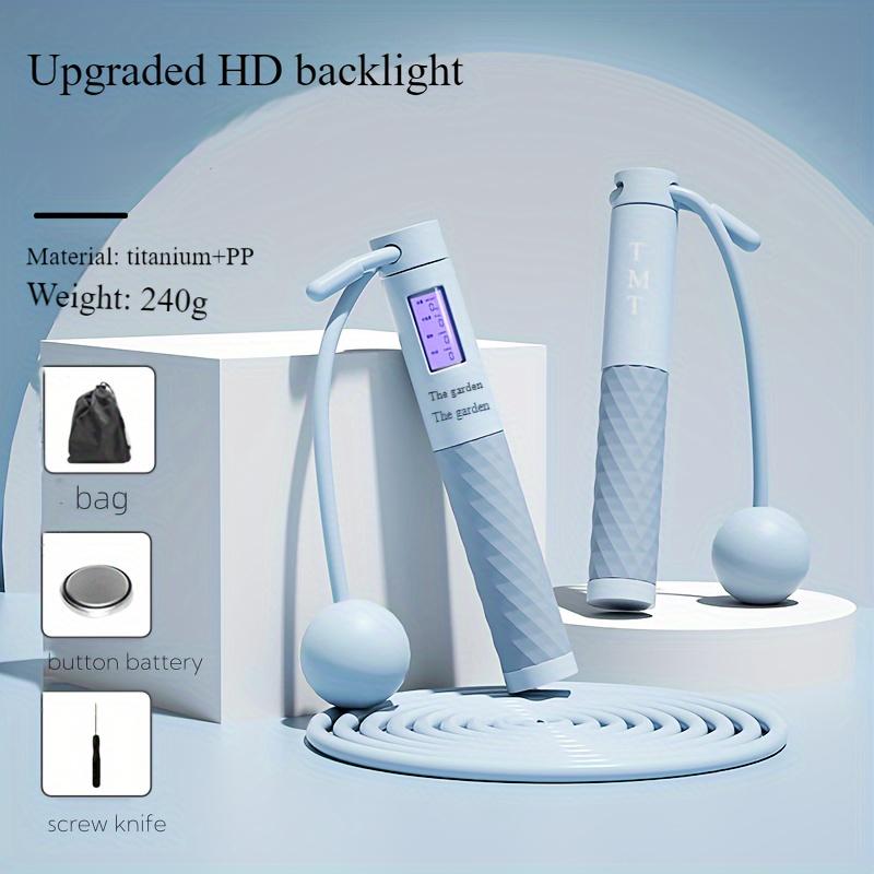 Скакалка со светодиодным экраном и силиконовой ручкой — идеально подходит для тренировок в помещении и на улице, точно подсчитывает прыжки и отслеживает прогресс синий
Скакалка со светодиодным экраном и силиконовой ручкой — идеально подходит для тренировок в помещении и на улице, точно подсчитывает прыжки и отслеживает прогресс синий