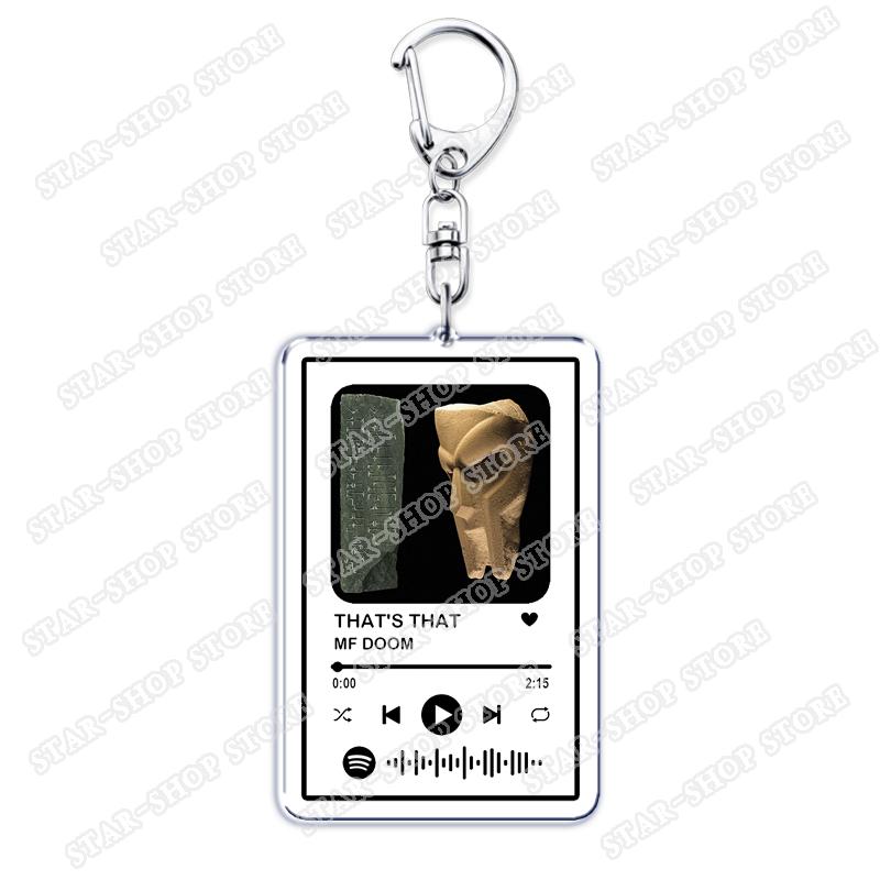 Hot Singer MF DOOM Keychains for Women Accessories Bag Rapp Snitch Knishes Music Song Code Keying Jewelry Fans Friends Gifts
Hot Singer MF DOOM Keychains for Women Accessories Bag Rapp Snitch Knishes Music Song Code Keying Jewelry Fans Friends Gifts