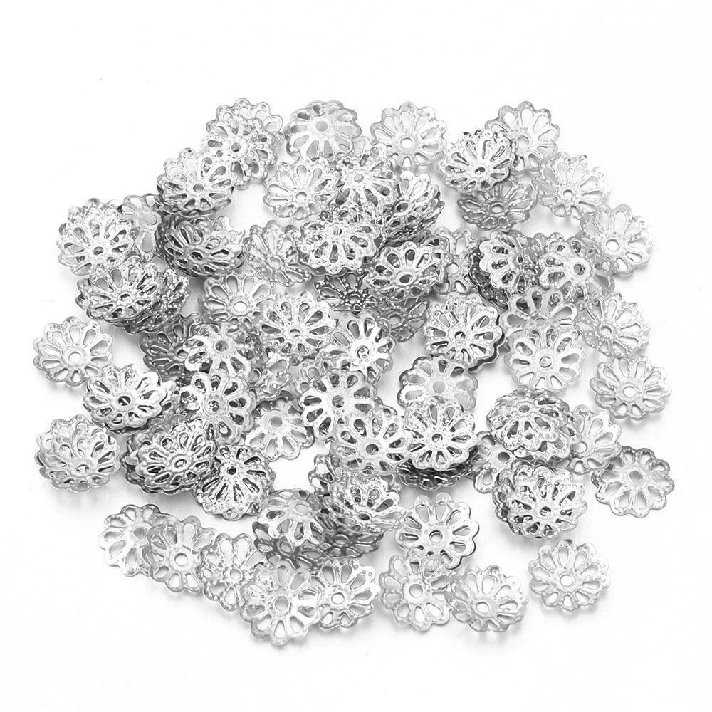 100pcs/lot Vintage Metal Hollow Flower Spacer Beads End Caps Charms Pendants For Diy Jewelry Making Findings Accessories
100pcs/lot Vintage Metal Hollow Flower Spacer Beads End Caps Charms Pendants For Diy Jewelry Making Findings Accessories