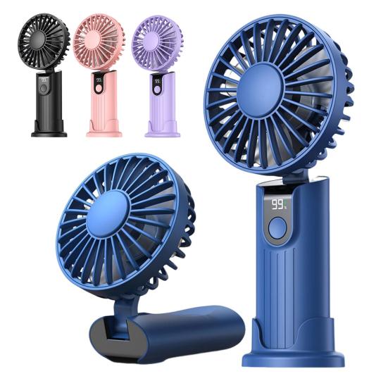 Handheld Cooling Fan Digital Display Brushless Motor 3 Adjustable Speeds Strong Airflow синій
Handheld Cooling Fan Digital Display Brushless Motor 3 Adjustable Speeds Strong Airflow синій