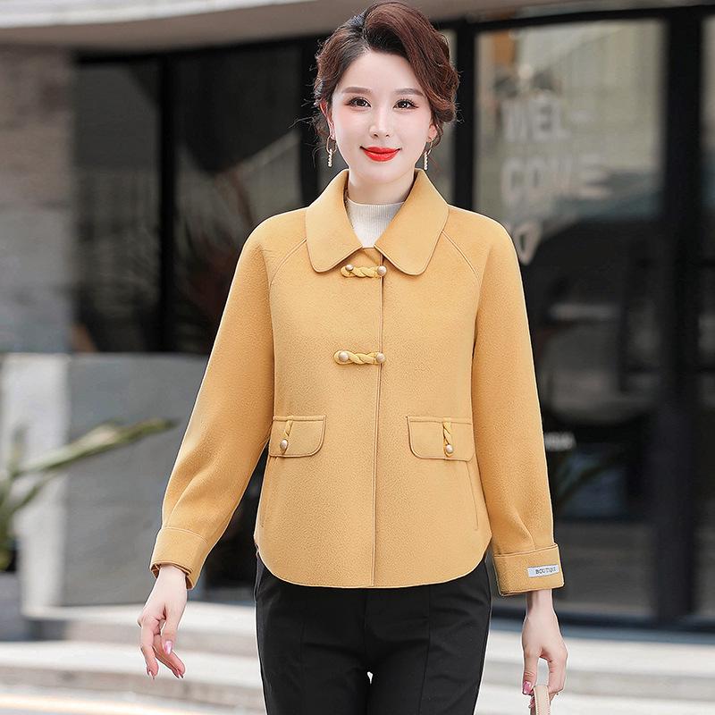 Stylish Double-Sided Woolen Coat for Autumn/Winter - Slim Fit, Age-Reducing, Versatile Short Style for Middle-Aged Moms 4XL (135-145 lbs) жовтий
Stylish Double-Sided Woolen Coat for Autumn/Winter - Slim Fit, Age-Reducing, Versatile Short Style for Middle-Aged Moms 4XL (135-145 lbs) жовтий