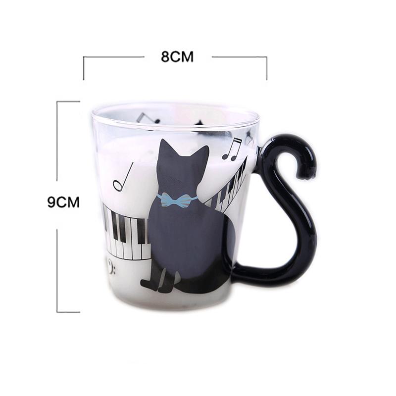 1Pcs Creative Cat Glass Cups with Cat Tail Handle Coffee Glass Lovers Cups Milk Mug Lover Valentine s Day Romantic Present 300ml
1Pcs Creative Cat Glass Cups with Cat Tail Handle Coffee Glass Lovers Cups Milk Mug Lover Valentine s Day Romantic Present 300ml