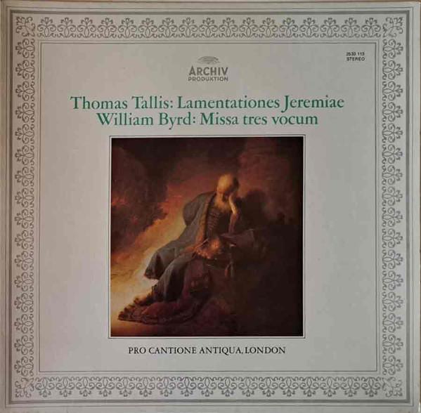 LP Record PRO CANTIONE ANTIQUA LONDON Thomas Tallis Lamentationes Jeremi 2533113 ARCHIV Germany Classical Used
LP Record PRO CANTIONE ANTIQUA LONDON Thomas Tallis Lamentationes Jeremi 2533113 ARCHIV Germany Classical Used