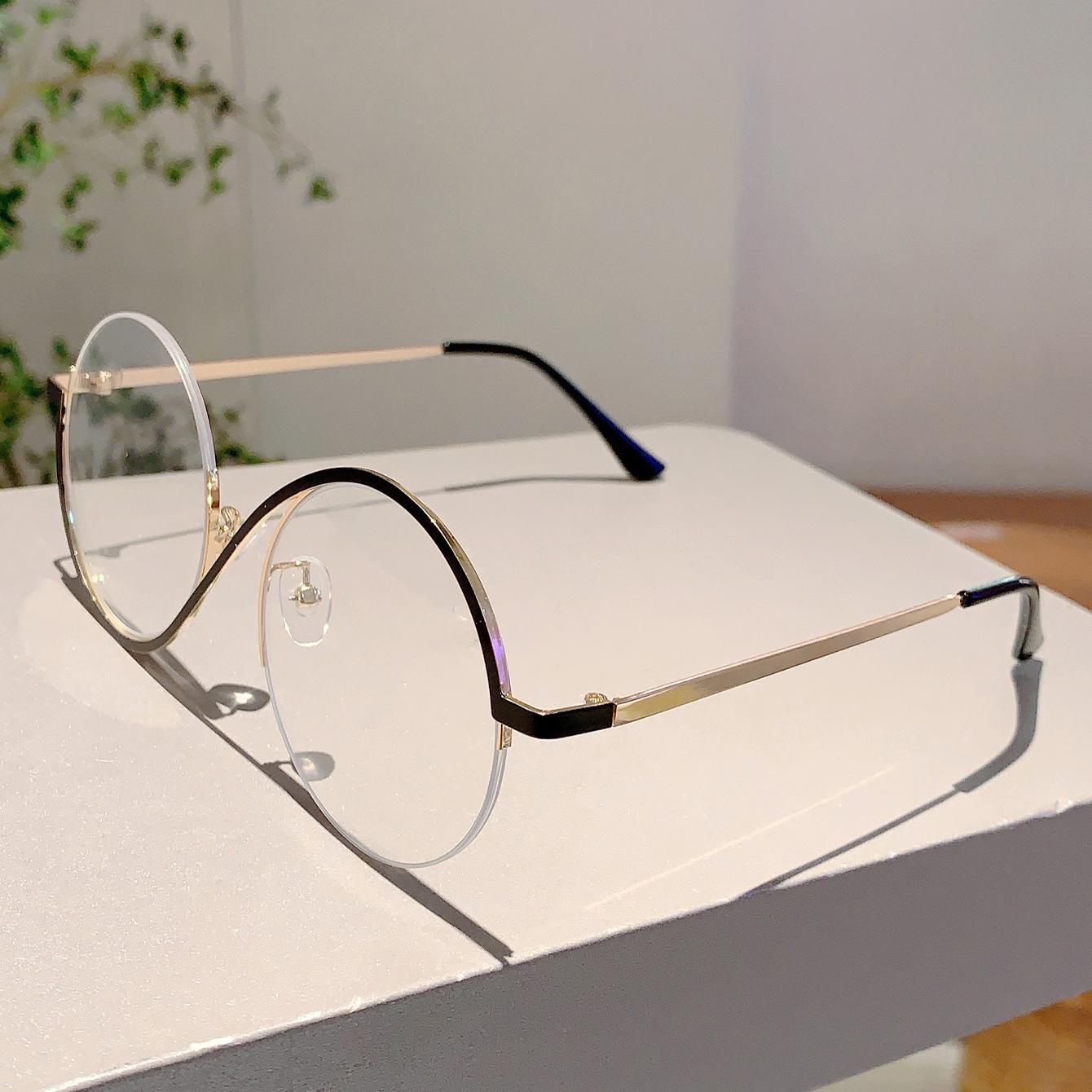 KAMMPT Vintage Round Glasses Women Fashion Oversized Blue Light Blocking Eyewear Trendy Luxury Brand Non-prescription Eyeglasses
KAMMPT Vintage Round Glasses Women Fashion Oversized Blue Light Blocking Eyewear Trendy Luxury Brand Non-prescription Eyeglasses