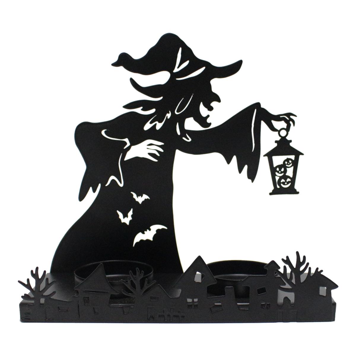 1 witch candlestick iron handicraft, shadows reflected by the lighting, eerie and terrifying, Halloween candlestick decoration, чорний
1 witch candlestick iron handicraft, shadows reflected by the lighting, eerie and terrifying, Halloween candlestick decoration, чорний