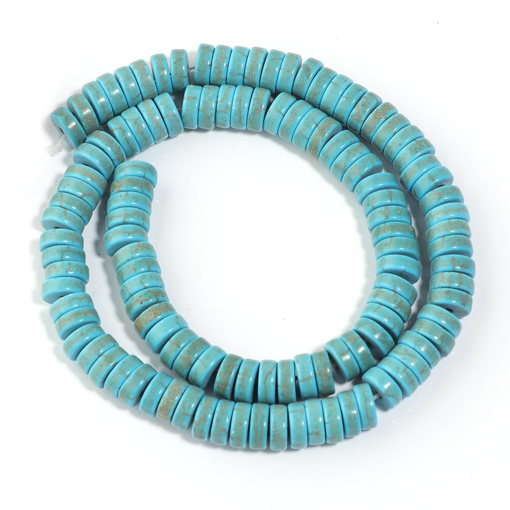 1 String Natural Stone Beads White Blue Flat Round Turquoise Spacer Bead For DIY Jewelry Bracelets Necklace Accessories Supplies 2x4mm About133Pcs синій
1 String Natural Stone Beads White Blue Flat Round Turquoise Spacer Bead For DIY Jewelry Bracelets Necklace Accessories Supplies 2x4mm About133Pcs синій