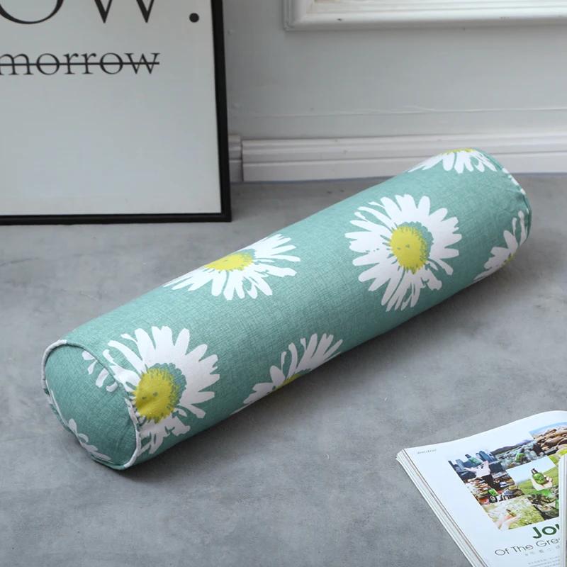 Длинная подушка из чистого хлопка, большая цилиндрическая печать, съемная и моющаяся, чтобы спать с вами, подушка для ног, подушка для кровати, подарок 15x60cm