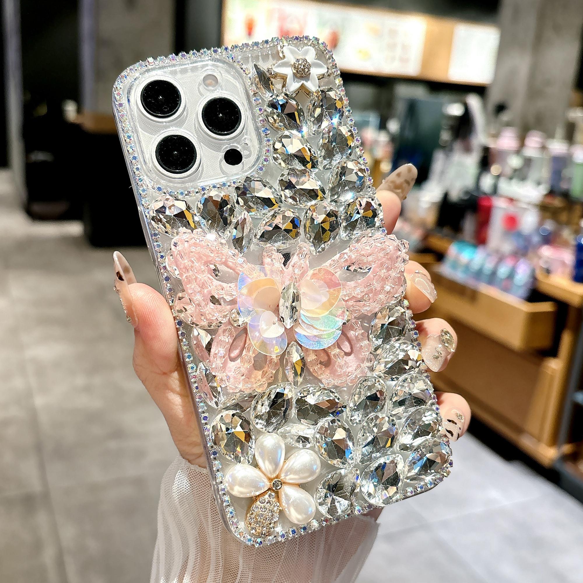 For iPhone 16 Pro Case Glass Rhinestone Decor Butterfly Pattern TPU Phone Back Cover Pink
For iPhone 16 Pro Case Glass Rhinestone Decor Butterfly Pattern TPU Phone Back Cover Pink