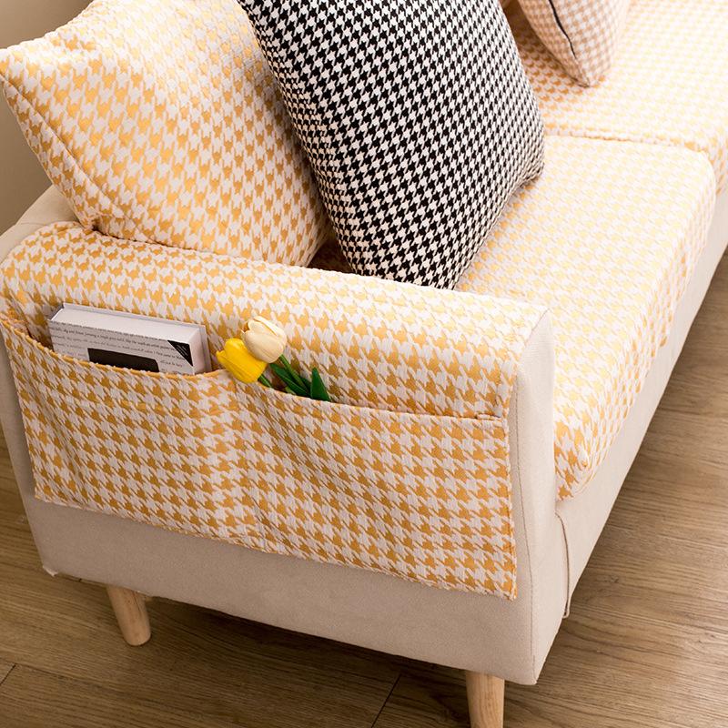 Sofa armrest towel Thousand bird grid cover towel storage bag anti-cat scratch simple modern non-slip combination sofa armrest dust-proof 40x110 - two pockets
Sofa armrest towel Thousand bird grid cover towel storage bag anti-cat scratch simple modern non-slip combination sofa armrest dust-proof 40x110 - two pockets