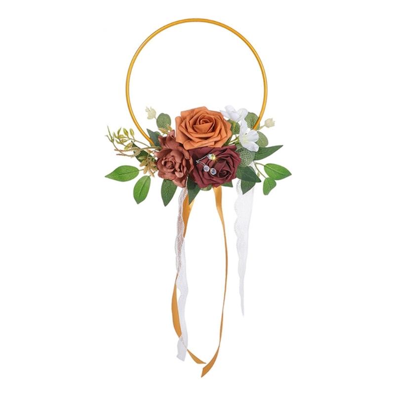 Sturdy Iron Frame Artificial Rose Wreath Realistic Flower For Indoor Outdoor Decoration Floral Garland Ornament кавовий
Sturdy Iron Frame Artificial Rose Wreath Realistic Flower For Indoor Outdoor Decoration Floral Garland Ornament кавовий