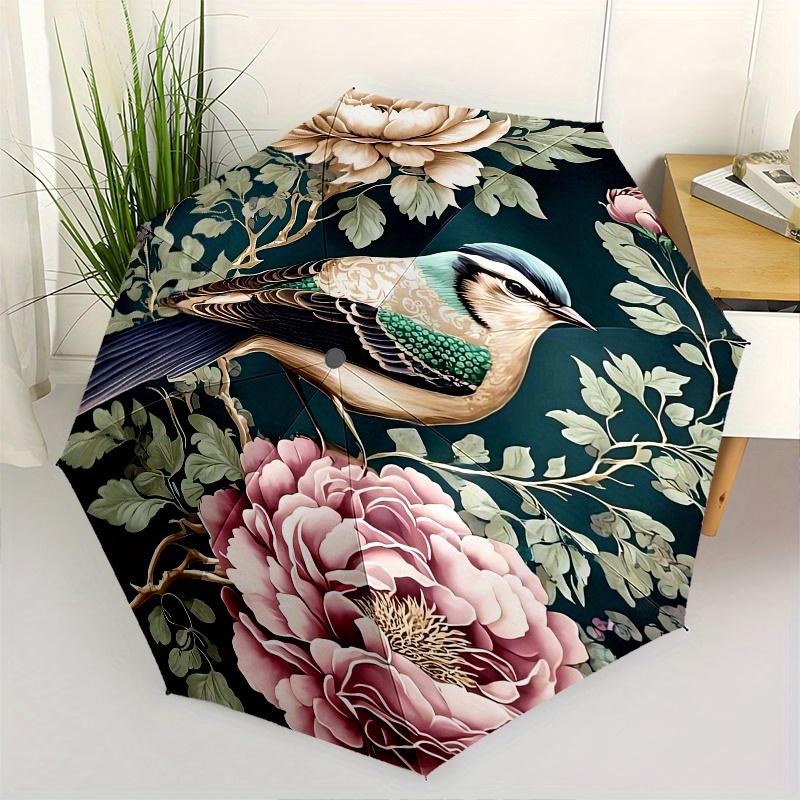 Floral Pattern Bird Illustration Theme 8 Bone Hand Automatic Folding Umbrella, Compact and Portable Design, A Perfect Gift for Birthday, Chr
Floral Pattern Bird Illustration Theme 8 Bone Hand Automatic Folding Umbrella, Compact and Portable Design, A Perfect Gift for Birthday, Chr