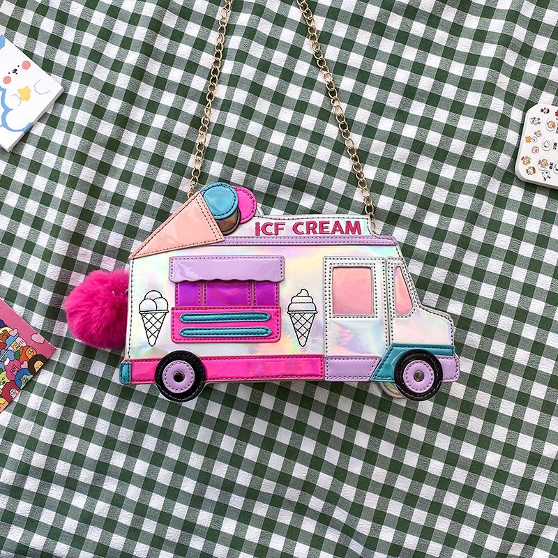 Ice Cream Car Messenger Bag Funny Personality Dazzling Color Laser Shoulder Bag Women Funny Messenger Bag Crossbody Chain Bag
Ice Cream Car Messenger Bag Funny Personality Dazzling Color Laser Shoulder Bag Women Funny Messenger Bag Crossbody Chain Bag
