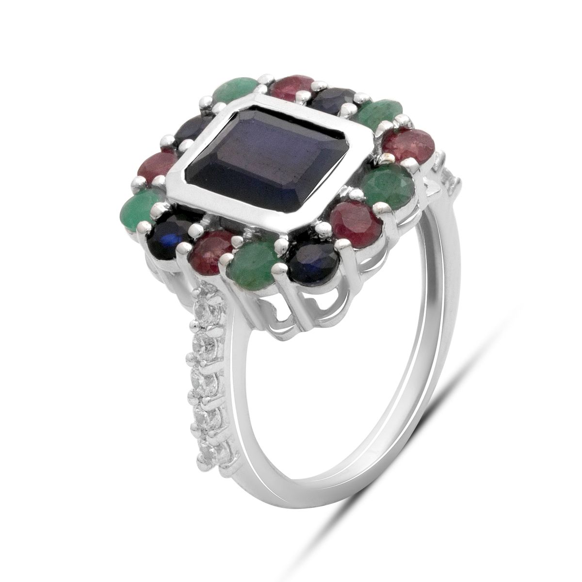 Срібна каблучка з натуральним сапфіром 1.917ct, смарагдом, рубіном, вага виробу 5,01 гр (2182382) 18 сапфіровий
Срібна каблучка з натуральним сапфіром 1.917ct, смарагдом, рубіном, вага виробу 5,01 гр (2182382) 18 сапфіровий