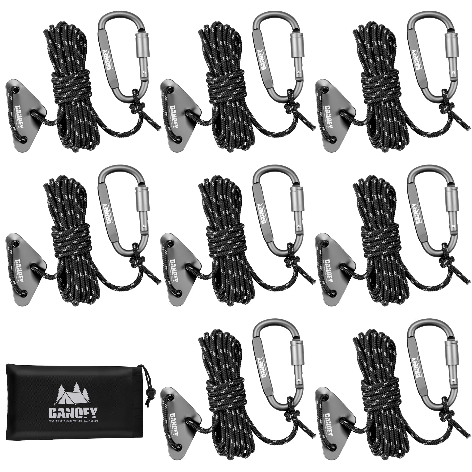 DANOFY Guy Rope 4mm Tent Rope Tarp Rope - 4m Length, 8-Piece Set, Reflective, 450kg Load Capacity, 7-Core Paracord, Nylon Core, Polyester Outer, Guide
DANOFY Guy Rope 4mm Tent Rope Tarp Rope - 4m Length, 8-Piece Set, Reflective, 450kg Load Capacity, 7-Core Paracord, Nylon Core, Polyester Outer, Guide