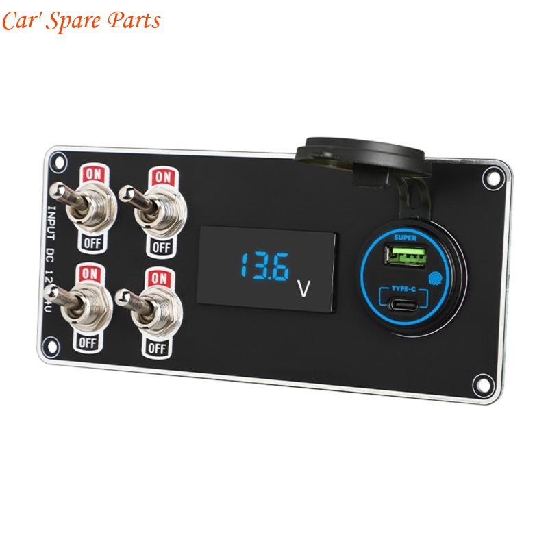 Y4UA 4 Gauge Toggle Switches Panel Car Boat Marine Charging Fast Charging
Y4UA 4 Gauge Toggle Switches Panel Car Boat Marine Charging Fast Charging