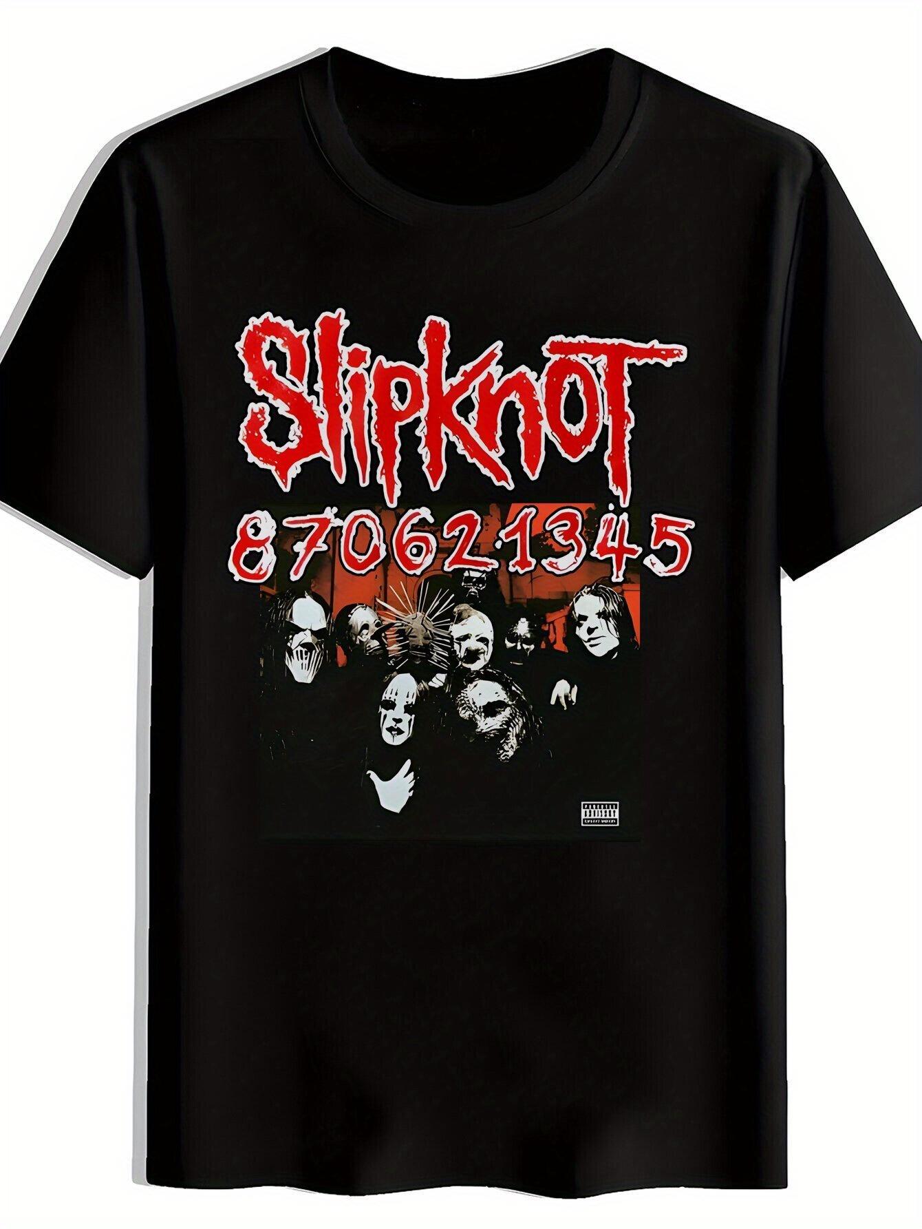 Slipknot Graphic T-shirt - Black Crew Neck Short Sleeve Tee with Vintage Rock Band Print M
Slipknot Graphic T-shirt - Black Crew Neck Short Sleeve Tee with Vintage Rock Band Print M