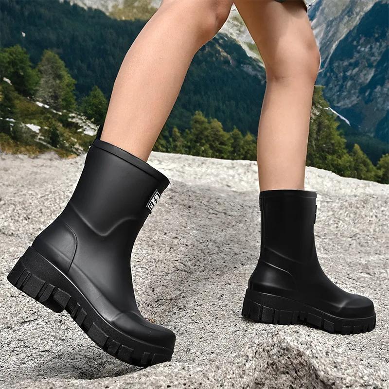 Fashionable Rain Boots for Women Thick Soles Versatile Korean Version Non-slip Wear-resistant, Casual Adult Outdoor Rubber Shoes 36
Fashionable Rain Boots for Women Thick Soles Versatile Korean Version Non-slip Wear-resistant, Casual Adult Outdoor Rubber Shoes 36