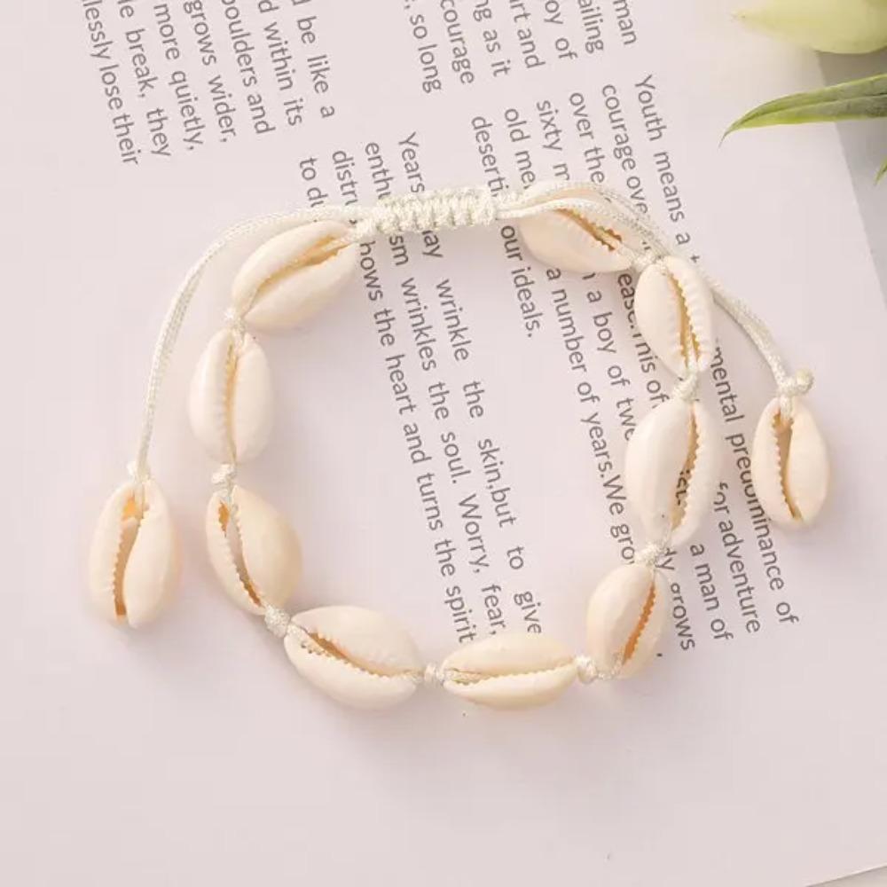 Handmade Adjustable Sea Shell Bracelets for Women, Vintage Woven Summer Beach Jewelry, Fashion Casual Bohemian Bracelet Gifts White
Handmade Adjustable Sea Shell Bracelets for Women, Vintage Woven Summer Beach Jewelry, Fashion Casual Bohemian Bracelet Gifts White