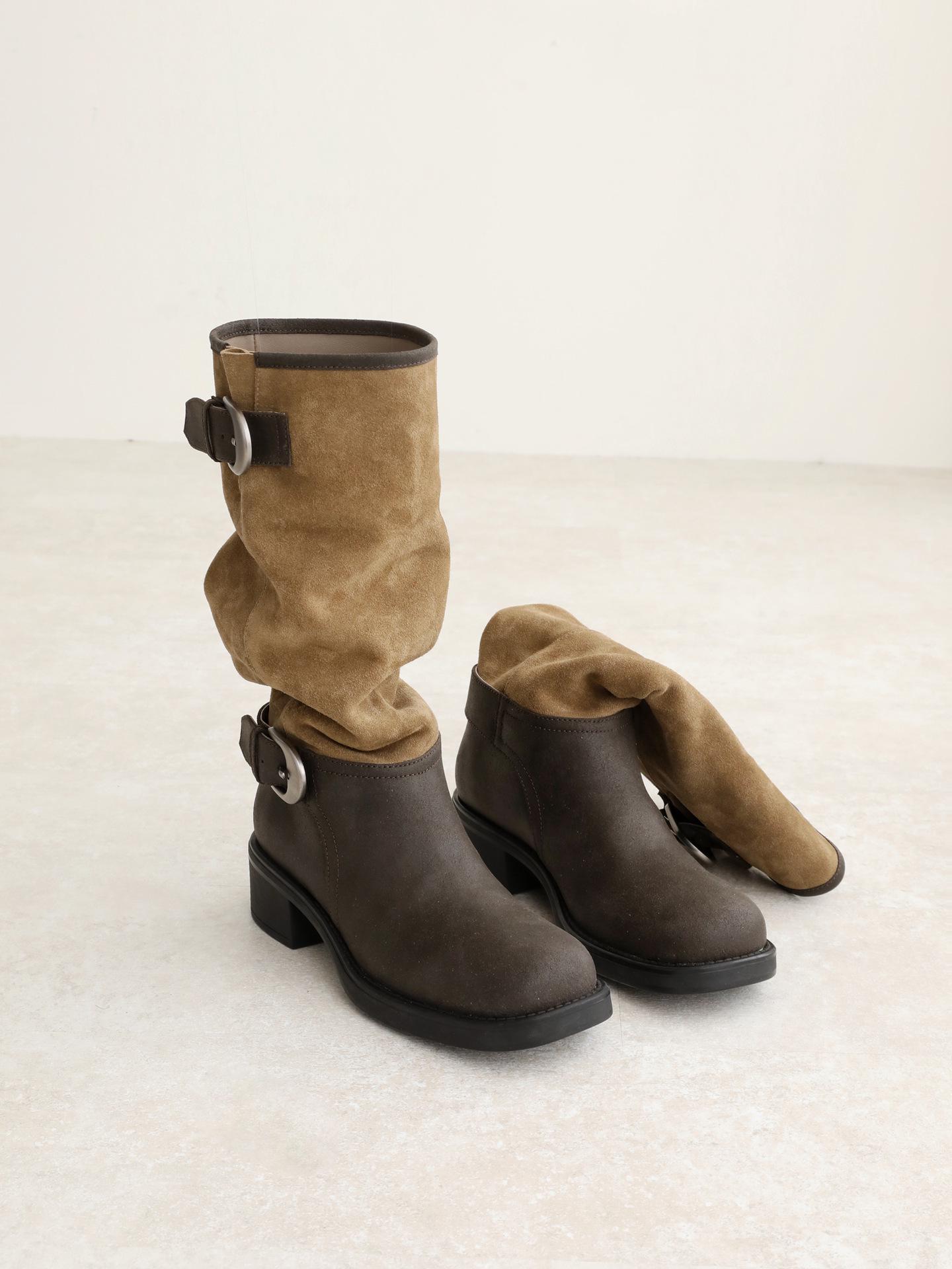 Женские винтажные ковбойские сапоги из кожи с цветными блоками - Коллекция Осень 2025 35 коричневый
Женские винтажные ковбойские сапоги из кожи с цветными блоками - Коллекция Осень 2025 35 коричневый