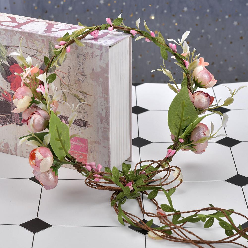 Mori Style Bridal Floral Crown Headdress for Children розовый
Mori Style Bridal Floral Crown Headdress for Children розовый