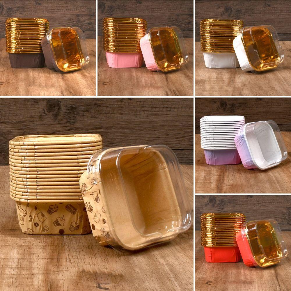 50Pcs Square Muffin Cupcake Brown Letters Baking Muffin Box New Paper Cups Birthday Party E
50Pcs Square Muffin Cupcake Brown Letters Baking Muffin Box New Paper Cups Birthday Party E