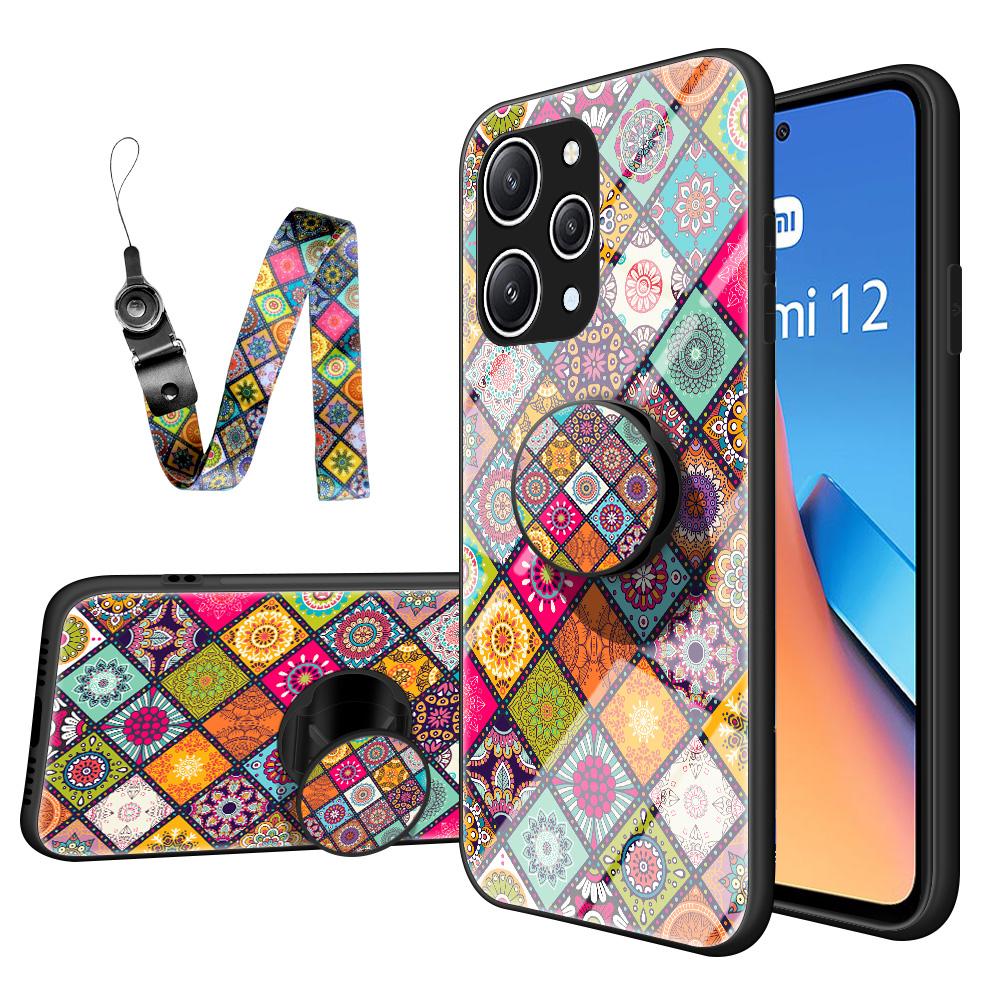Для Xiaomi Redmi 12 4G Чехол для телефона из закаленного стекла+ПК+ТПУ с цветочным узором, подставкой и шнурком Color Pattern
Для Xiaomi Redmi 12 4G Чехол для телефона из закаленного стекла+ПК+ТПУ с цветочным узором, подставкой и шнурком Color Pattern