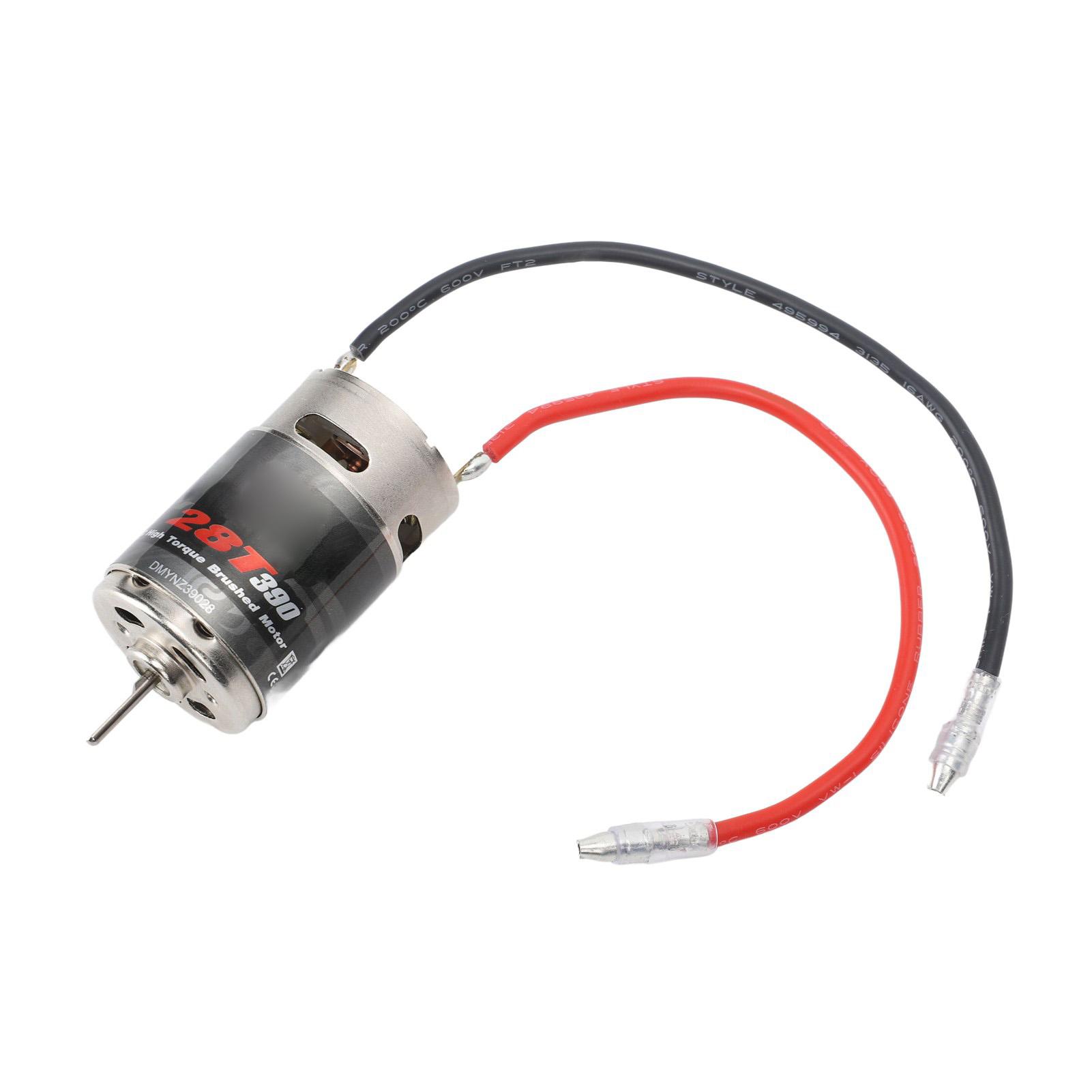 RC Motor 28T High Torsion Low Noise Black Reliable Stainless Steel Brushed 390 RC Motor Fit for Traxxas 1/16 RC Car
RC Motor 28T High Torsion Low Noise Black Reliable Stainless Steel Brushed 390 RC Motor Fit for Traxxas 1/16 RC Car