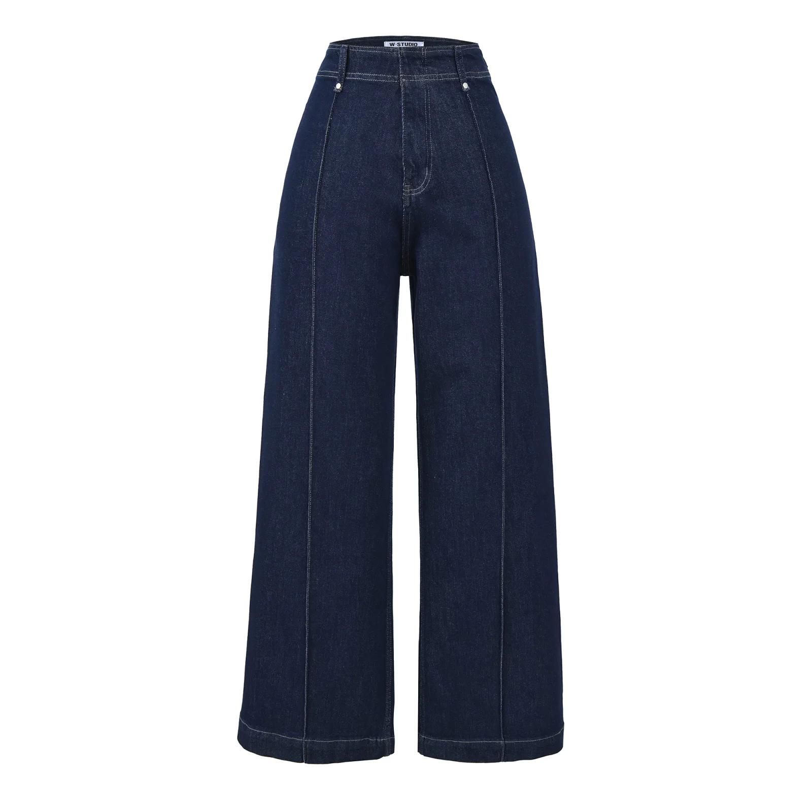High-Waisted Women s Wide-Leg Jeans with Contrast Stitching - Versatile, Slimming, and Crisp Pants for Spring and Autumn. Large джинсовий синього кольору
High-Waisted Women s Wide-Leg Jeans with Contrast Stitching - Versatile, Slimming, and Crisp Pants for Spring and Autumn. Large джинсовий синього кольору