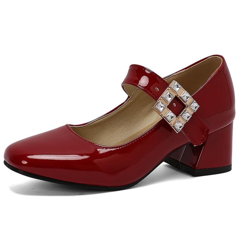 Модные элегантные туфли Мэри Джейн на среднем каблуке с ремешками красного, черного и белого цвета, женские туфли на каблуке для офиса и свадьбы, большого размера 34 вино красного
Модные элегантные туфли Мэри Джейн на среднем каблуке с ремешками красного, черного и белого цвета, женские туфли на каблуке для офиса и свадьбы, большого размера 34 вино красного