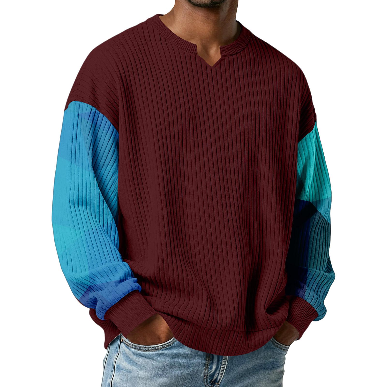 Чоловіча камуфляжна стильна футболка з V-подібним вирізом, фактурна в рубчик, з довгим рукавом XL винний
Чоловіча камуфляжна стильна футболка з V-подібним вирізом, фактурна в рубчик, з довгим рукавом XL винний