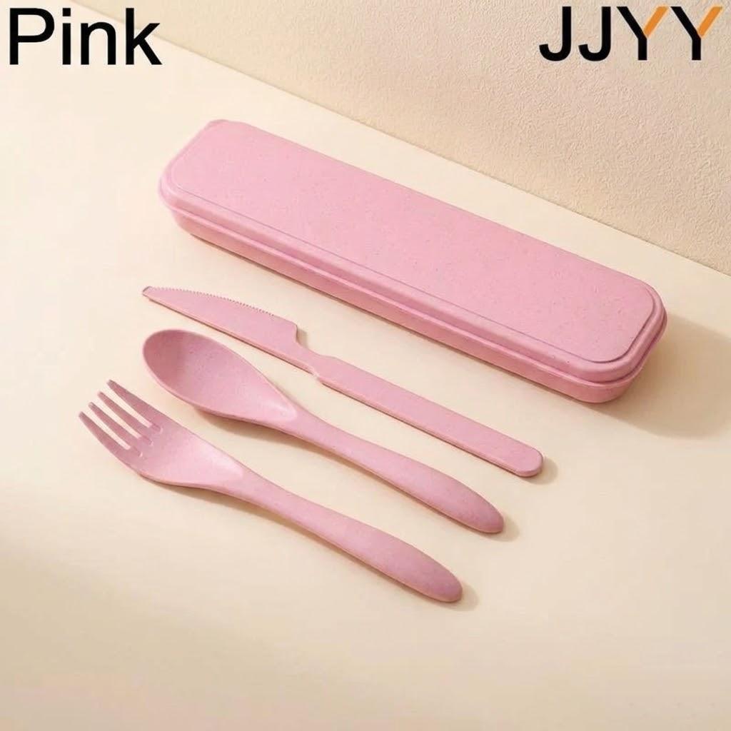 Portable 3Piece Travel Cutlery Set Student Office Home Kitchen Dining EasyCarry Tableware Set рожевий
Portable 3Piece Travel Cutlery Set Student Office Home Kitchen Dining EasyCarry Tableware Set рожевий