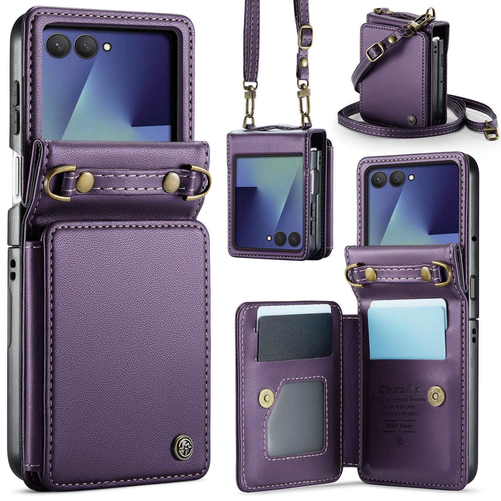 For Samsung Galaxy Z Flip7 5G Case with RFID Blocking 5 Card Slots CASEME C22 Leather Back Cover Purple
For Samsung Galaxy Z Flip7 5G Case with RFID Blocking 5 Card Slots CASEME C22 Leather Back Cover Purple