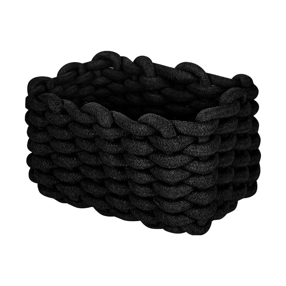 Woven Rope Storage Basket Multi-functional Rectangular Storage Basket Weave Thick Rope Storage Baskets For Organizing Storing чорний
Woven Rope Storage Basket Multi-functional Rectangular Storage Basket Weave Thick Rope Storage Baskets For Organizing Storing чорний