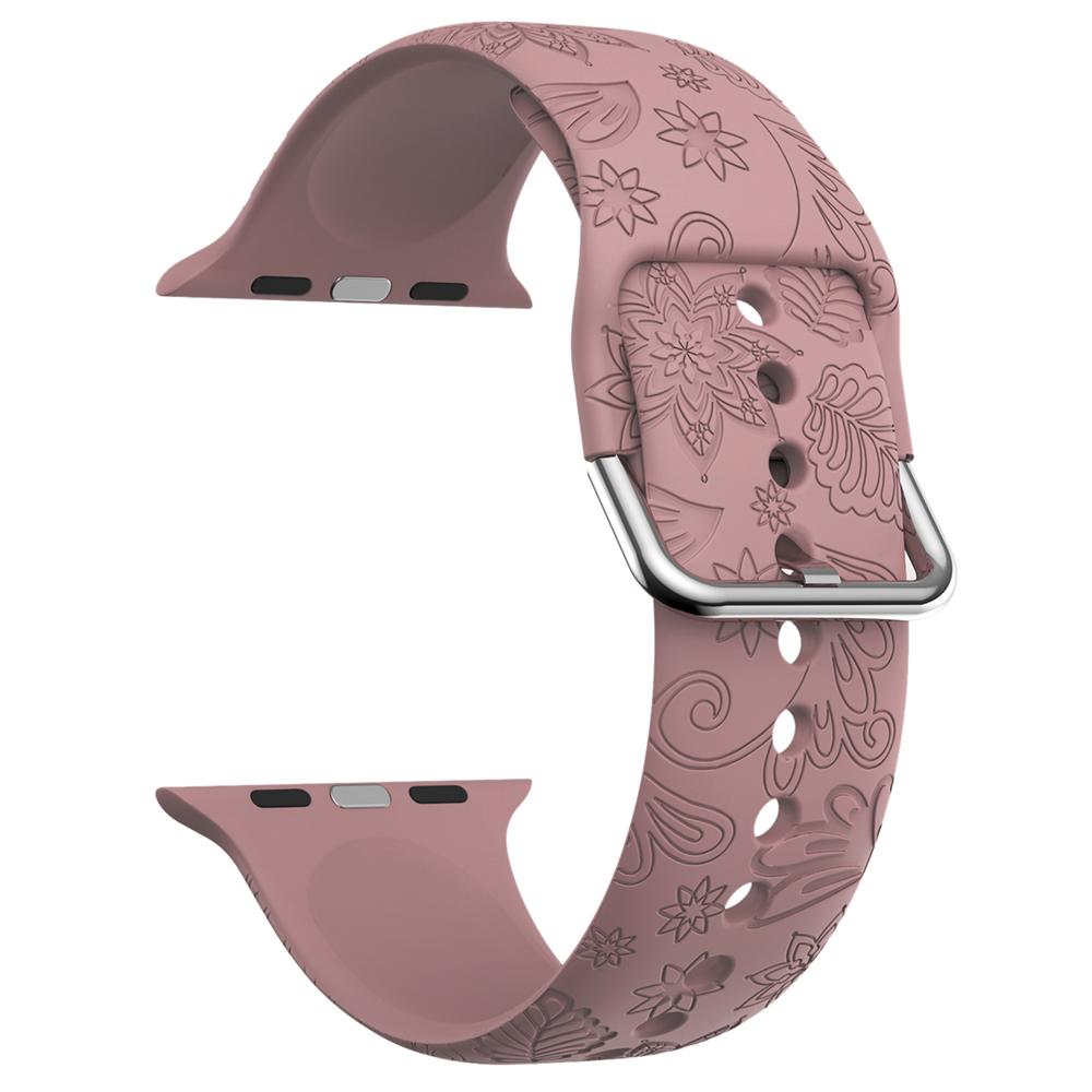 For Apple Watch 10 46mm/Ultra 2/Ultra 49mm/9 8 7 45mm/SE (2023) SE (2022) SE 6 5 4 44mm/3 2 1 42mm Pattern Imprinted Silicone Strap Light Coffee
For Apple Watch 10 46mm/Ultra 2/Ultra 49mm/9 8 7 45mm/SE (2023) SE (2022) SE 6 5 4 44mm/3 2 1 42mm Pattern Imprinted Silicone Strap Light Coffee