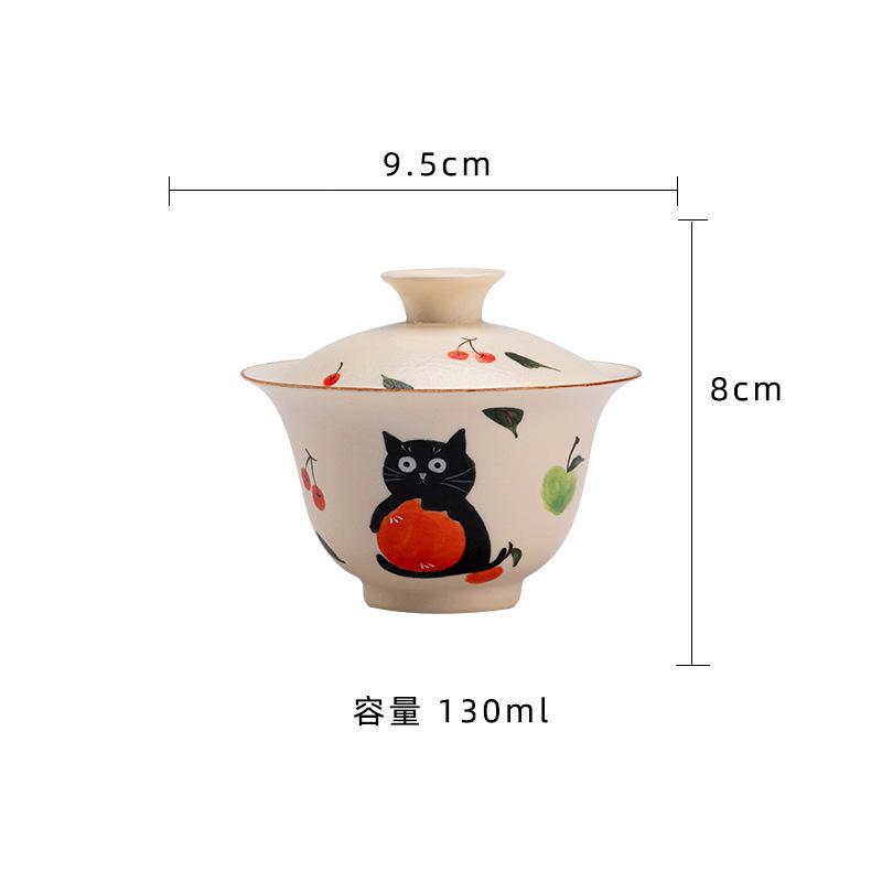 New Hand Painted Orange Cat Gaiwan Cute Ladies Tea Bowl Heat Resistant Kung Fu Tea Set Brewing Cup Exquisite Household Tea Set
New Hand Painted Orange Cat Gaiwan Cute Ladies Tea Bowl Heat Resistant Kung Fu Tea Set Brewing Cup Exquisite Household Tea Set