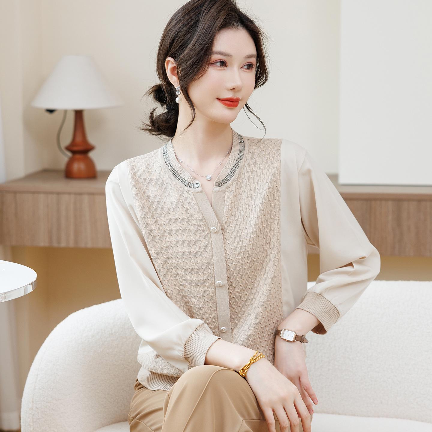 2026 New Spring Knitted Top with Gauze Sleeves - Stylish, Tummy-Concealing Layer for Middle-aged Women XL (recommended 110-125 jin)
2026 New Spring Knitted Top with Gauze Sleeves - Stylish, Tummy-Concealing Layer for Middle-aged Women XL (recommended 110-125 jin)