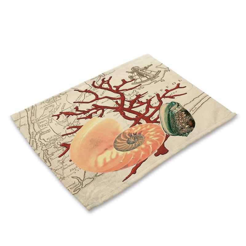 Marine Pattern Kitchen Placemat Dining Table Mat Conch Shell Drink Coaster Linen Pad Bowl Cup Mat 45*30cm Home Decors 2pcs 30x45cm
Marine Pattern Kitchen Placemat Dining Table Mat Conch Shell Drink Coaster Linen Pad Bowl Cup Mat 45*30cm Home Decors 2pcs 30x45cm