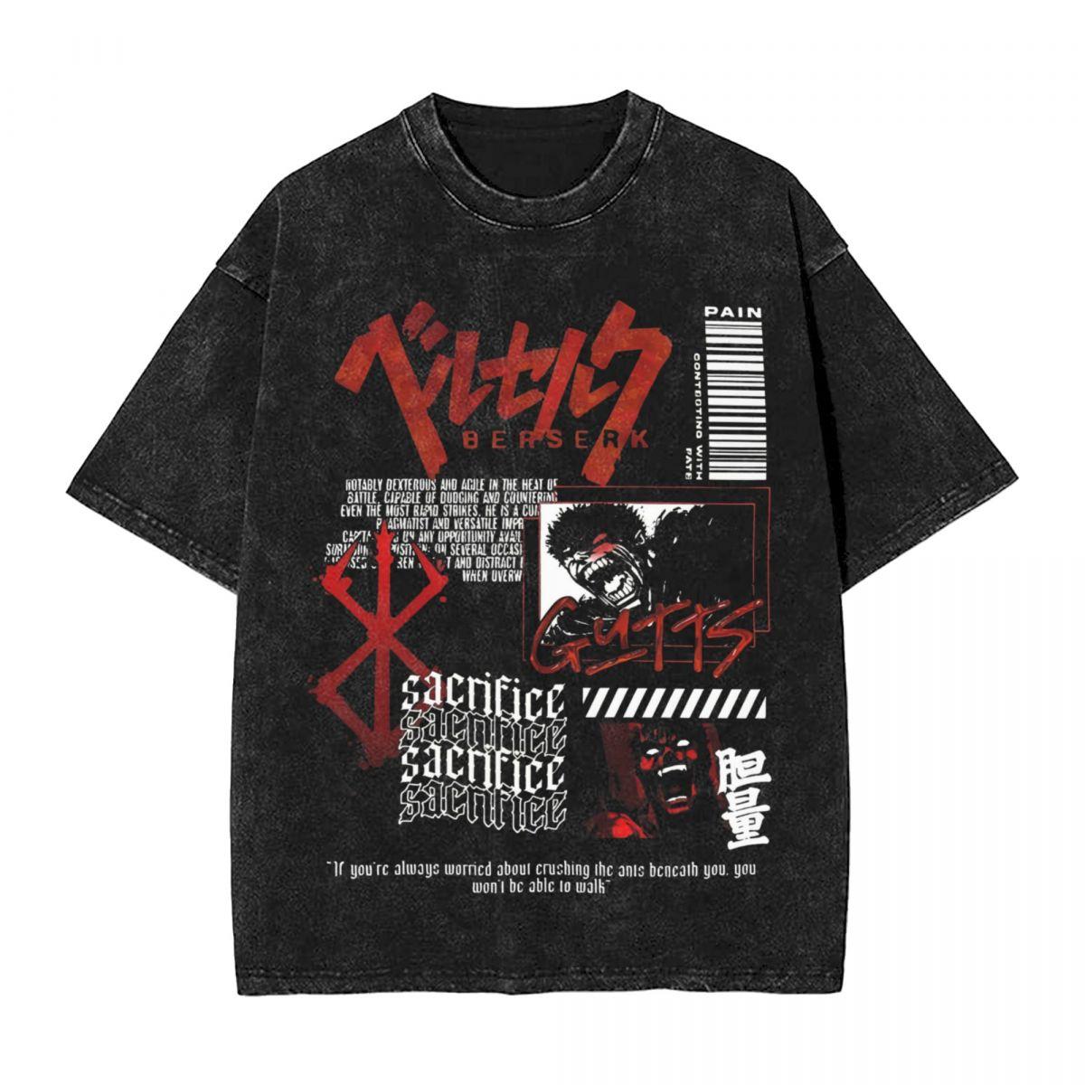 Guts Rage Berserk Anime Japan Merch Washed T Shirt for Men Women Streetwear Hip Hop TShirt Graphic Tees Tops Cotton S
Guts Rage Berserk Anime Japan Merch Washed T Shirt for Men Women Streetwear Hip Hop TShirt Graphic Tees Tops Cotton S