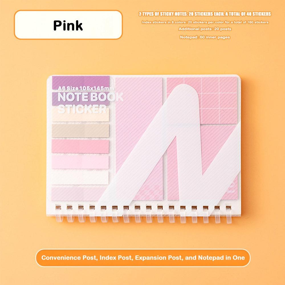 with Sticky Note Sticky Notes Set 60 Sheets Spiral Notebook Journal Notebook for Students Office рожевий
with Sticky Note Sticky Notes Set 60 Sheets Spiral Notebook Journal Notebook for Students Office рожевий