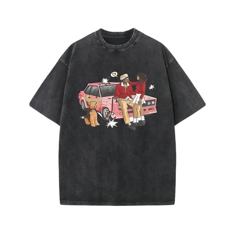 European Size Men s Vintage Washed Cotton T-Shirt - Retro Pink Car and Starry Night Cartoon Graphic Tee, Soft Breathable Regular Fit Crew Neck Shirt 5XL чорний
European Size Men s Vintage Washed Cotton T-Shirt - Retro Pink Car and Starry Night Cartoon Graphic Tee, Soft Breathable Regular Fit Crew Neck Shirt 5XL чорний