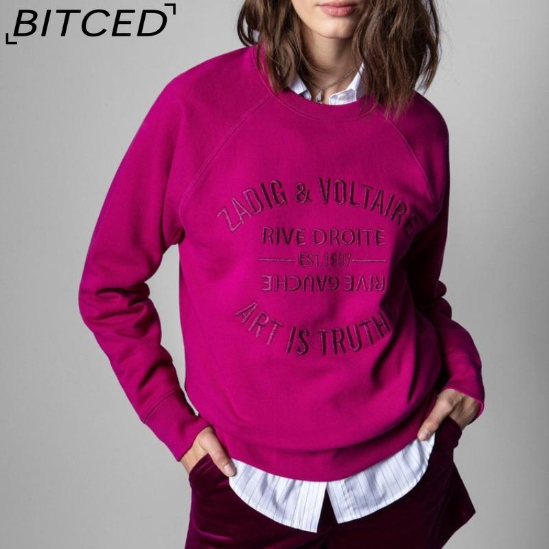 BITCED Women s Early Autumn Letter Embroidered Pink Cotton Knitted Pullover Sweatshirt XS фіолетовий
BITCED Women s Early Autumn Letter Embroidered Pink Cotton Knitted Pullover Sweatshirt XS фіолетовий
