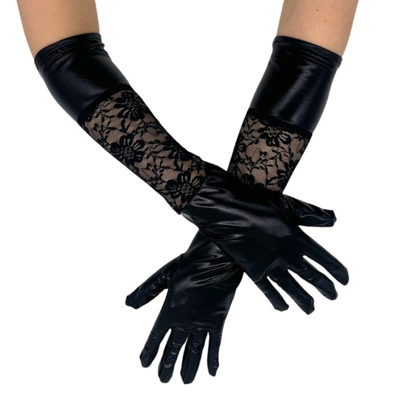 Black Elbow Length Gloves,Long Faux Leather Lace Splicing Gloves for Halloween Cosplay Costume Operas,Party,Dress 1 чорний
Black Elbow Length Gloves,Long Faux Leather Lace Splicing Gloves for Halloween Cosplay Costume Operas,Party,Dress 1 чорний