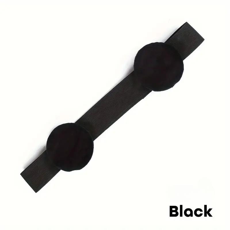 1 шт. резинки для парика, удерживающие парик на месте с ушными вкладышами, эластичные резинки для парика, кружевная лента, плавящаяся лента для кружевной передней части чёрный