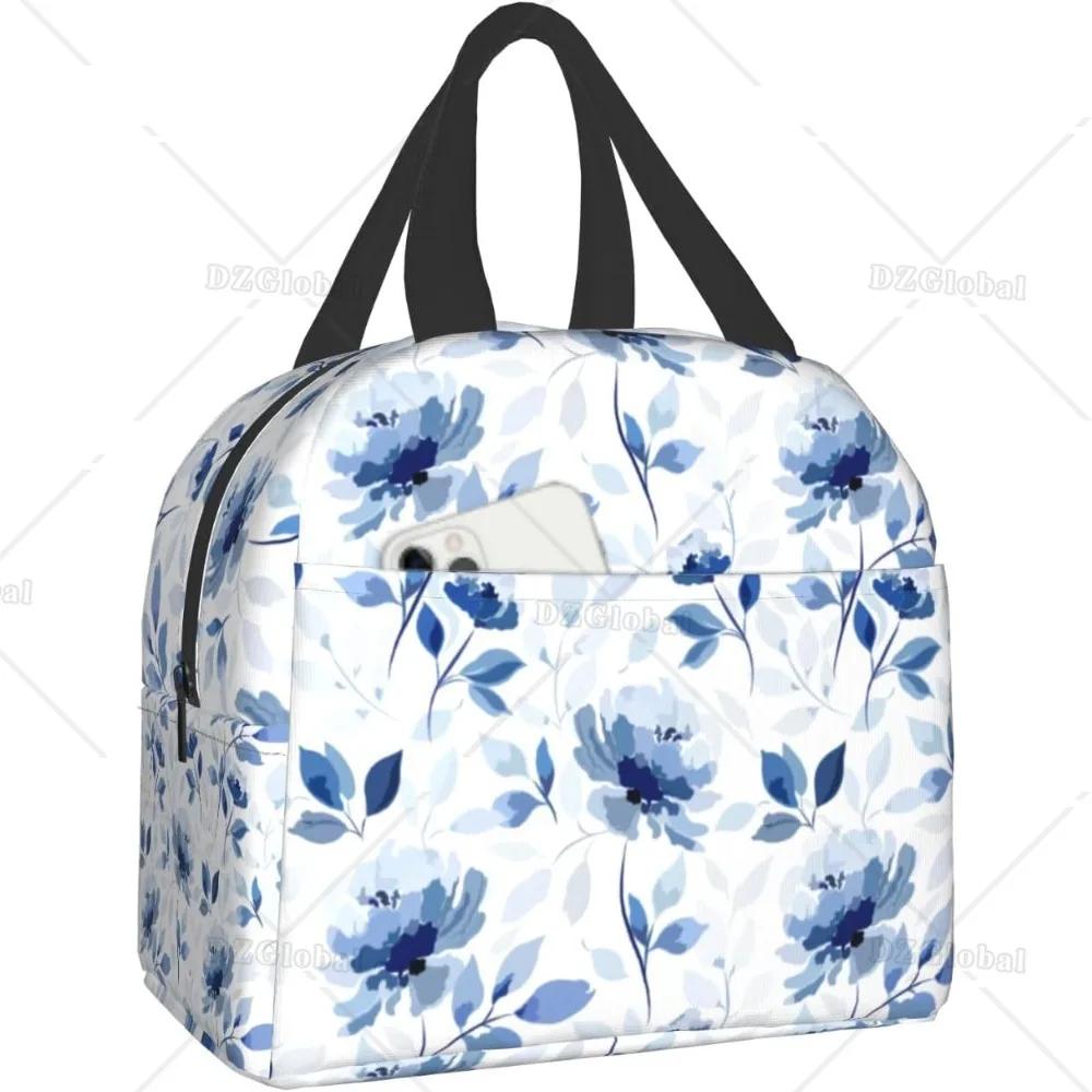 Blue Floral Insulated Lunch Bag Flower Leaf Reusable Lunch Box Cooler Thermal Waterproof Tote Bag for Travel School Work Picnic 22x20x13CM бежевий
Blue Floral Insulated Lunch Bag Flower Leaf Reusable Lunch Box Cooler Thermal Waterproof Tote Bag for Travel School Work Picnic 22x20x13CM бежевий