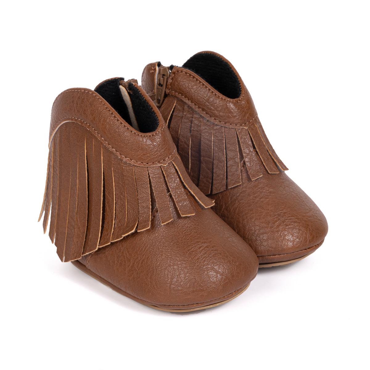 Western Cowboy Tassel Zipper Baby Walking Shoes 11cm (0-6 months) / 100g коричневый
Western Cowboy Tassel Zipper Baby Walking Shoes 11cm (0-6 months) / 100g коричневый