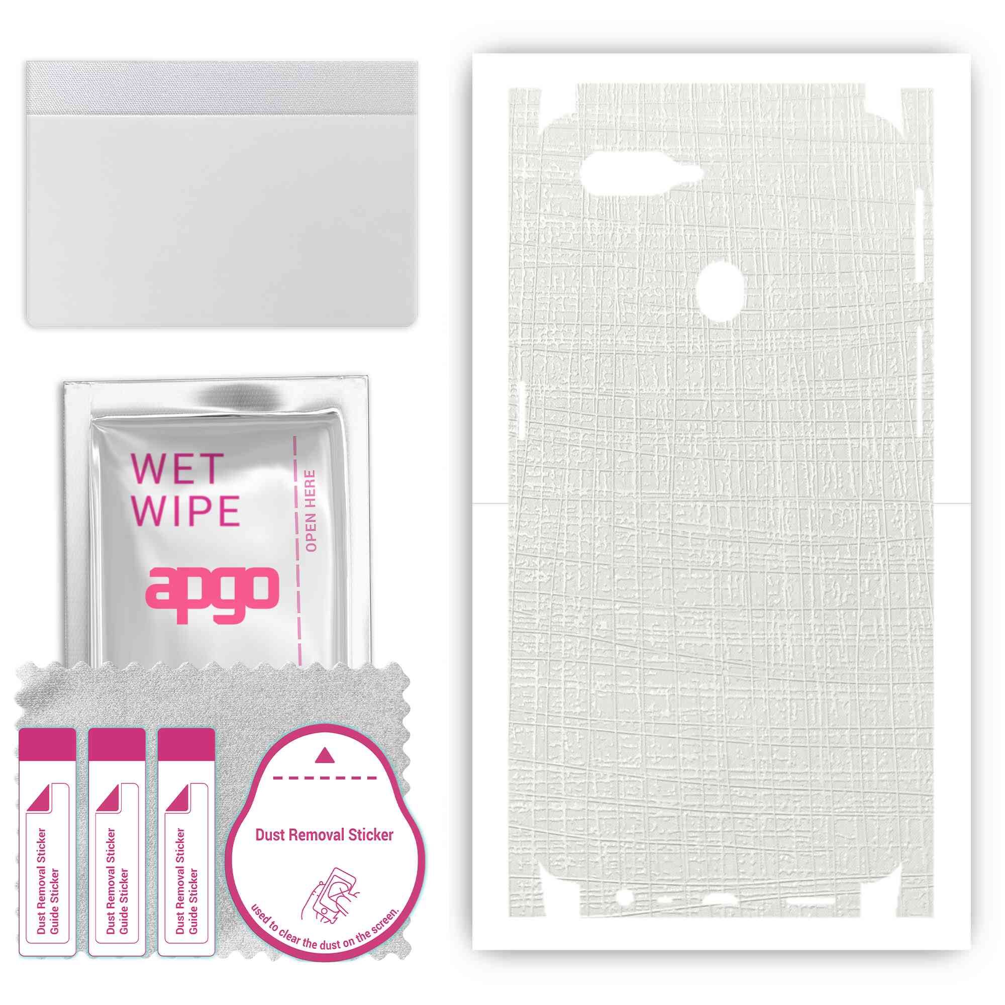 apgo Protective Skin Sticker for the back+sides compatible with Oppo A7, Full Wrap Film, Foil, Vinyl - Pattern White Fabric
apgo Protective Skin Sticker for the back+sides compatible with Oppo A7, Full Wrap Film, Foil, Vinyl - Pattern White Fabric