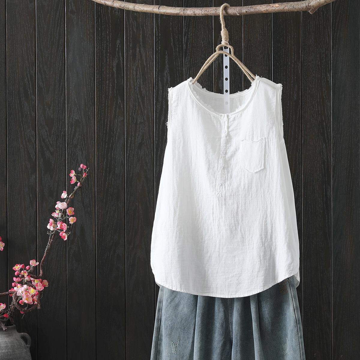 Women s Cotton Tank Tops Japan Fashion Summer Sleeveless Loose T-Shirts Tops Mori Girl Casual Button Down Shirts One Size белый
Women s Cotton Tank Tops Japan Fashion Summer Sleeveless Loose T-Shirts Tops Mori Girl Casual Button Down Shirts One Size белый